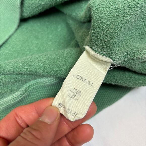 The Great The College Oversized Crew Sweatshirt Women's 0 XS Warrior Chainstitch - Picture 8 of 10